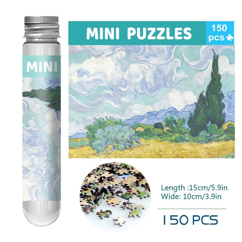 Christmas Gifts, Family Time 150 Mini Test Tube Puzzle World Famous Painting Travel Puzzle Yc-M