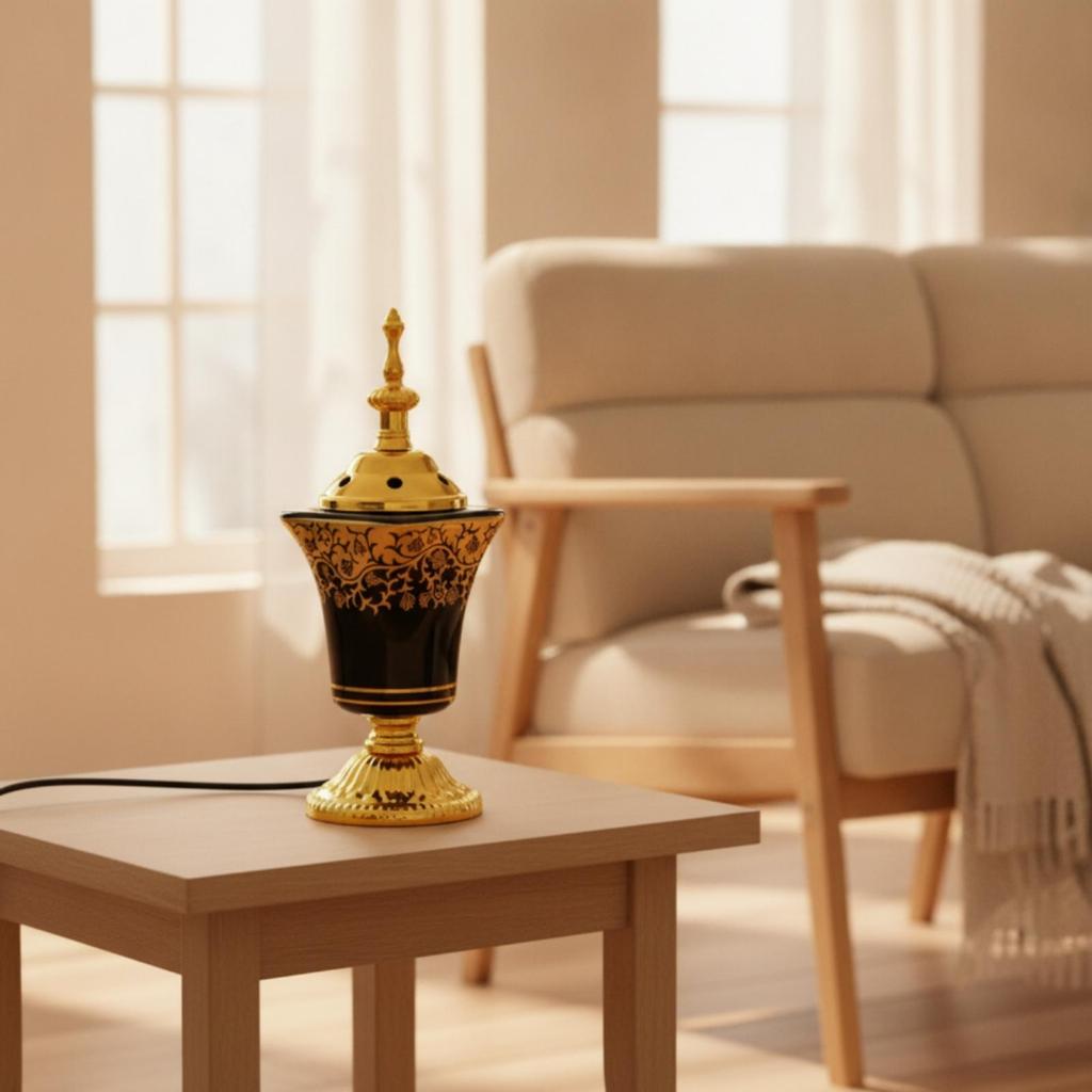 Electric Scented Incense Burner Ceramic Aroma Cone Holder Room Fragrance Diffuser for Home Decor