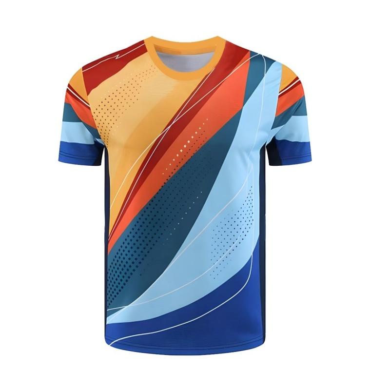 3D Printed Colorful Stripes T-Shirt For Men Color Splicing Graphic Tees Summer Casual O-Neck Short Sleeve Tops Street Tee Shirts