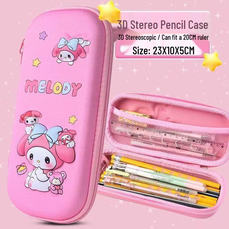 Labubu 3D Cartoon Pencil Case - Cute, Large Capacity for Boys & Girls