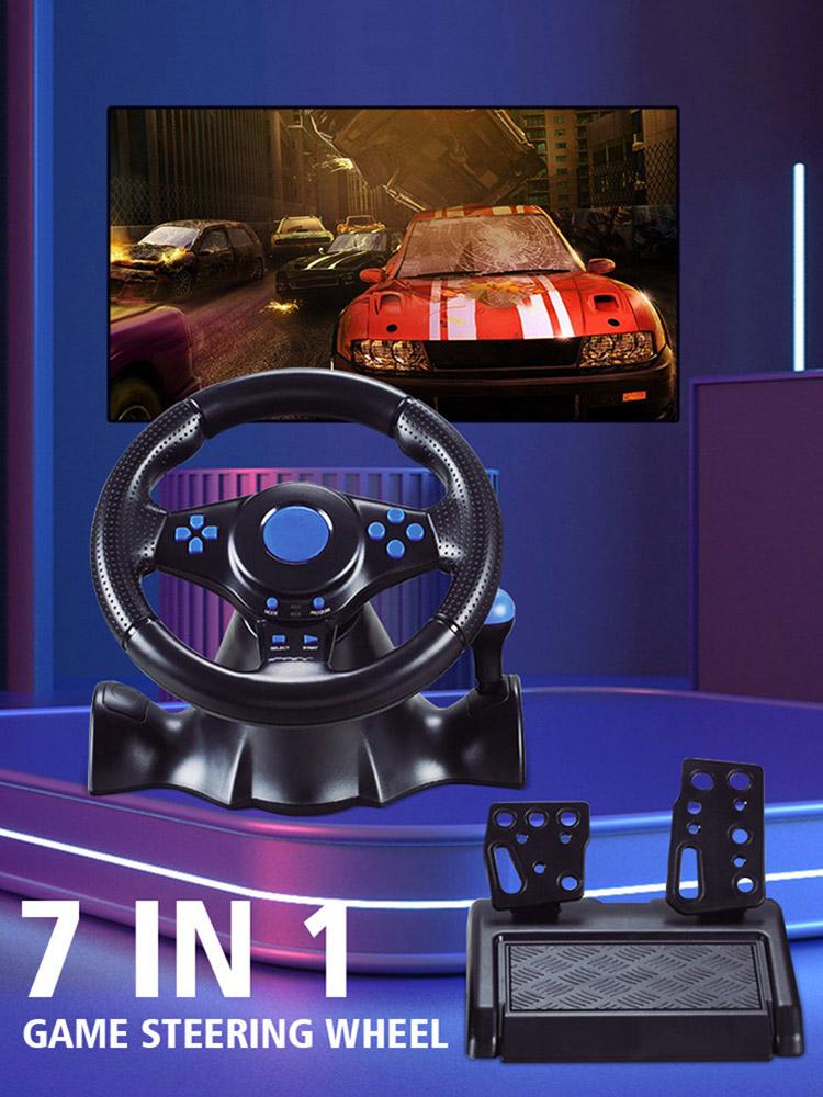Racing Steering Wheel Dual Clutch Launch Control Racing Simulator Steering Wheel for Switch/xbox One/360/PS4/PS2/PS3/PC