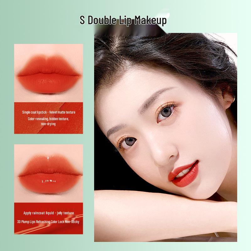 Lan Yi Color-Locking Waterproof Lipstick - Fade-Resistant, Long-Lasting Cinnamon Milk Tea Shade