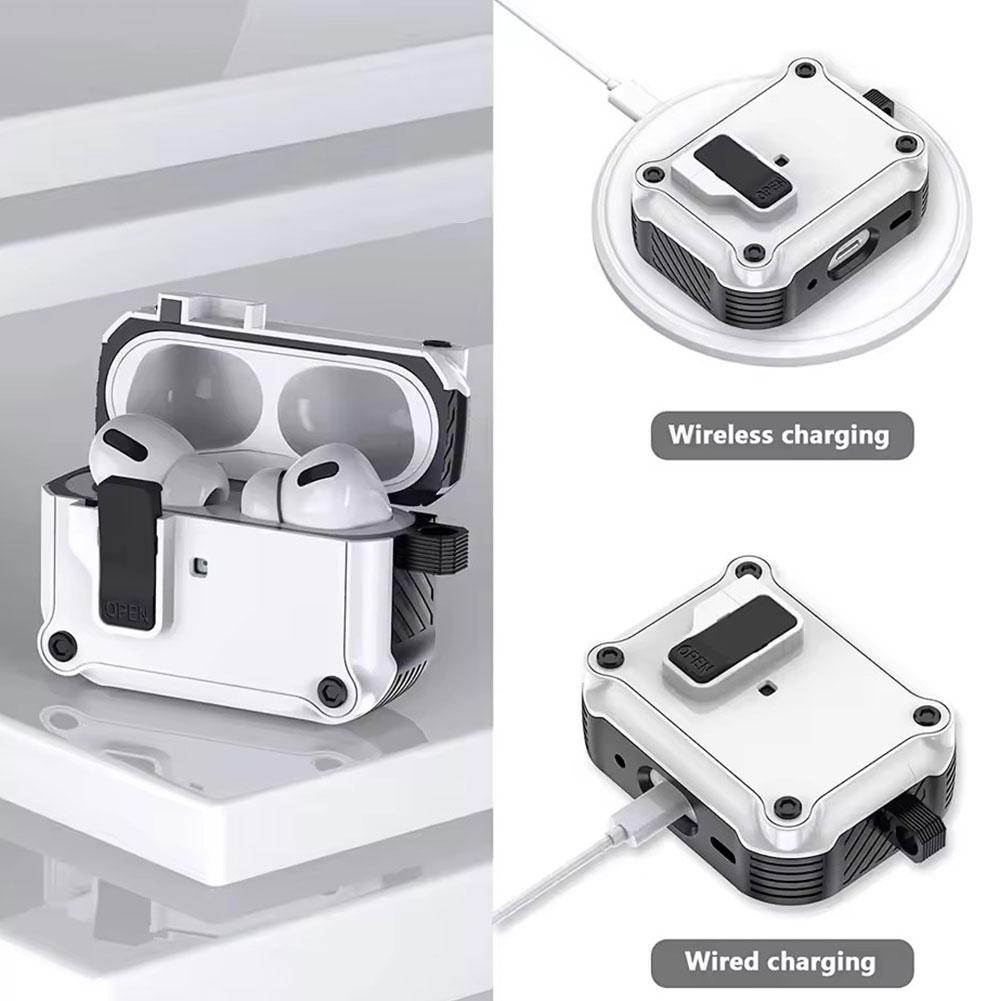 2025 Secure Lock Case For Airpods Pro 3 NEW Automatic Pop-up Full Protective Case with Cleaning Kit For Apple AirPods Pro 3