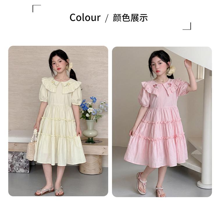 Girls' dress summer dress 2026 new children's college style dress summer girls super beautiful princess dress