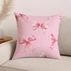Art Pink Bow Cherry Lovely Kawaii Pillow Case Office Cushions Suitable For Sofa Car Bedroom Decorative Cushion Cover