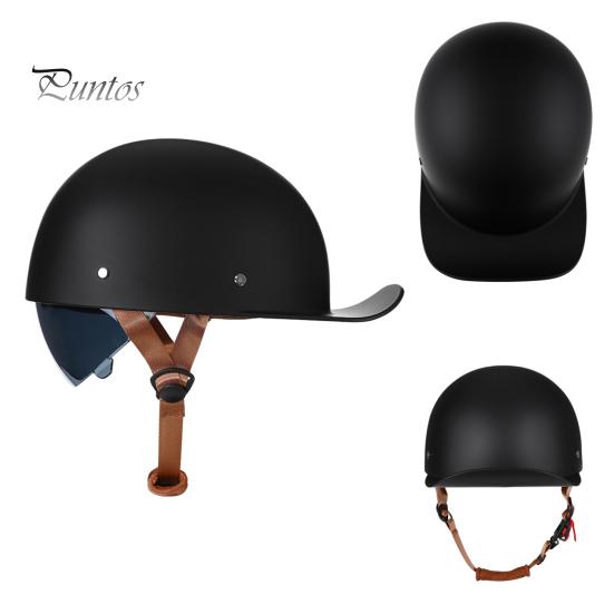 Vintage Motorradhelm Outdoor Radfahren Rollschuhlaufen Offenes Gesicht Baseballmütze Helm Leichter Herren Damen Fahrrad Roller Halbhelm