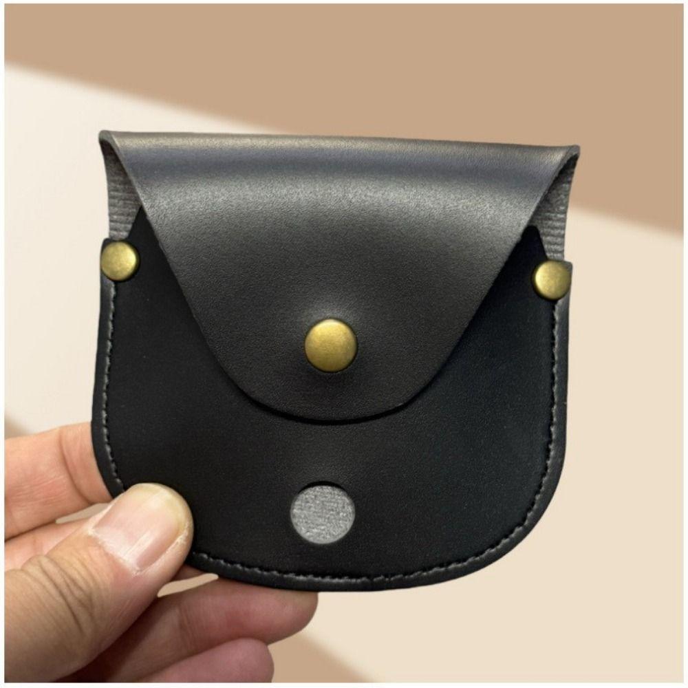 Pu Leather Vintage Compass Leather Case Portable Pouch Holder Container  Outdoor Adventure Camping