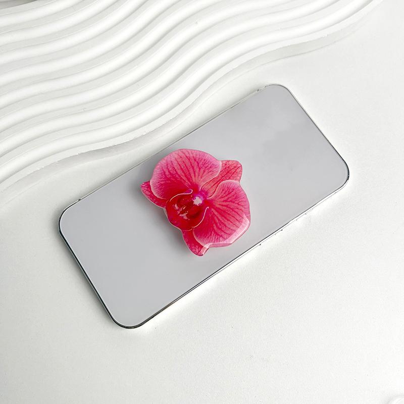 Orchid Flower Shaped Phone Support Ring Expandable Phone Holder Desktop Cell Phone Grip Lazy Bracket