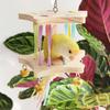 Colourful Bird Hanging Swing Wooden Bird Toy Hammock Parrot Cage Hut  Small Pet Entertainment