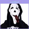 Scream Ghost Latex Mask Horror Costume Accessory For Halloween Parties