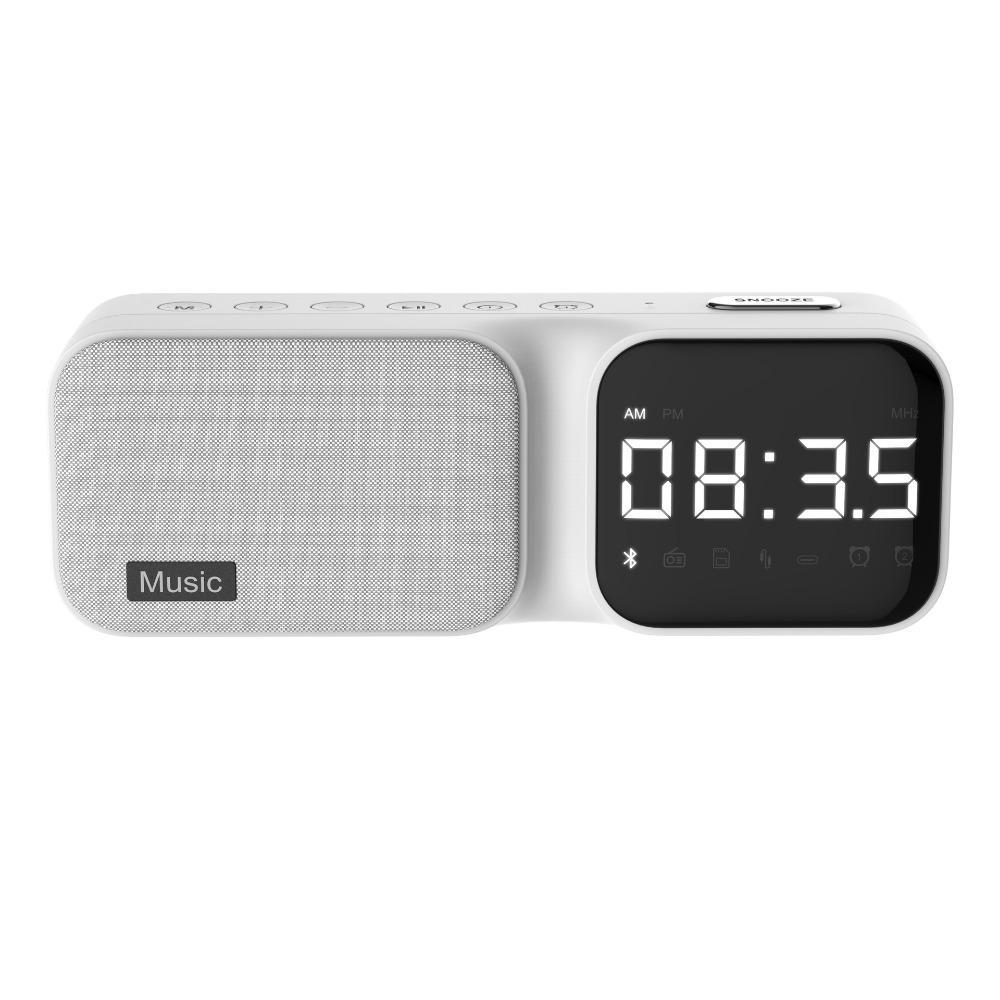 

LED Display Digital Table Alarm Clock FM Radio White Noise Device For Infant and Toddler белый
