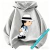 New Children Hooded Sweatshirt Michael Jackson Retro Letter Figure Print Pullover Kids Boys Girls Casual Vintage Fashion Hoodie