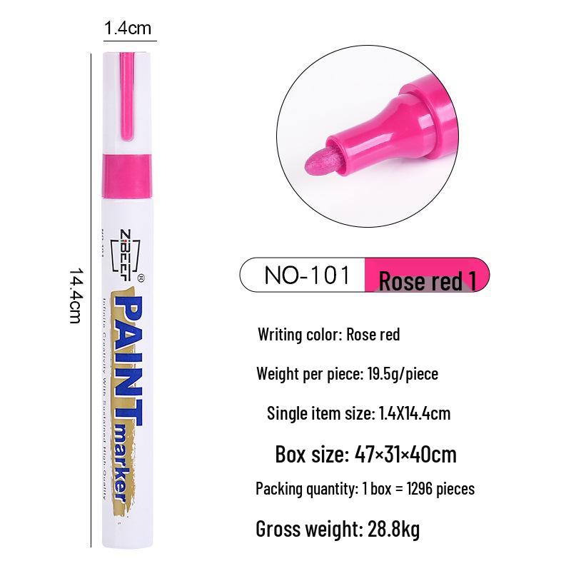 Guangna 101 12-Color Oil-Based Waterproof Marker for Metal and Industrial Use розы красного