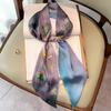Luxury Design Silk Skinny Headwear Scarf Women Print Spring Neck Tie Hair Hand Bag Ribbon Wrist Belt Foulard Headband Lady