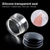Transparent Nail Seal With Scraper Erasable French Nails Stamp Template Printing Tool Nail Polish Stamping Manicure Tool