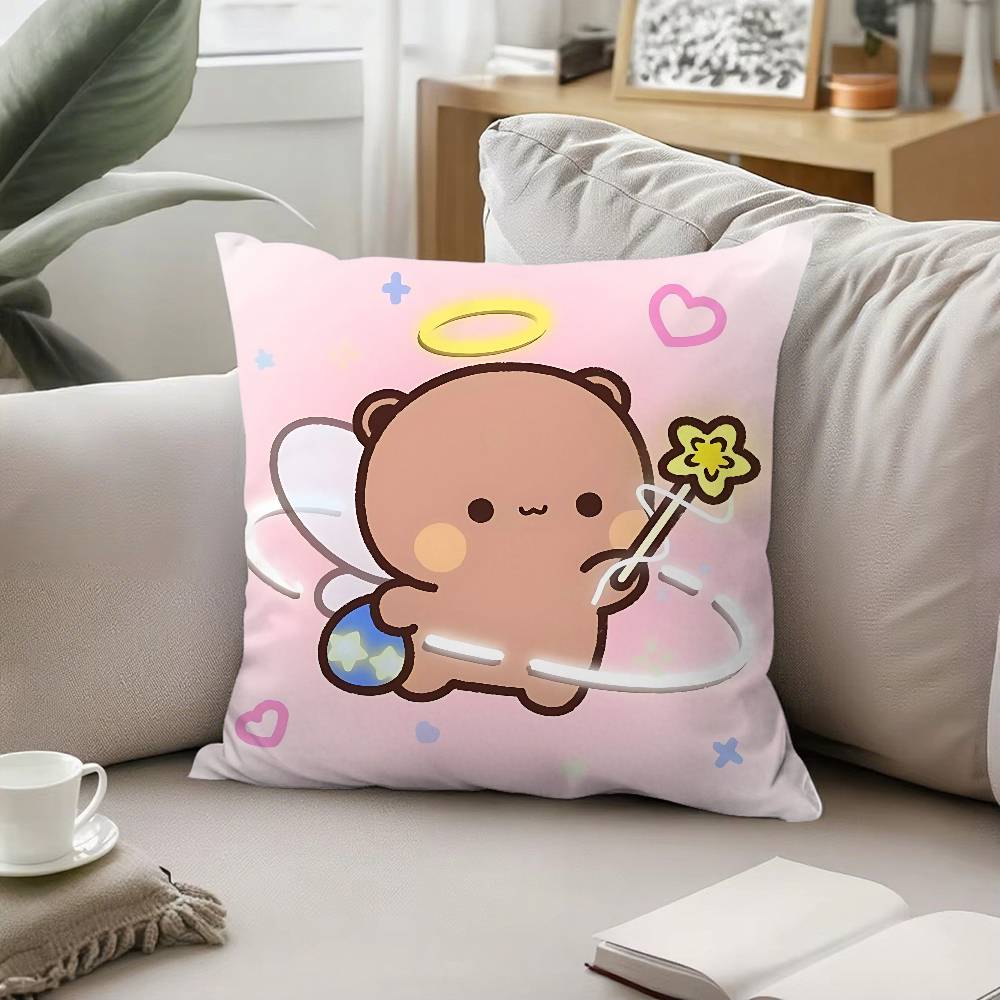 Cute DDudu Bubu Throw Pillow Covers Pattern Cushion Cover Suitable For Sofa Bedroom Car Pillow Cover