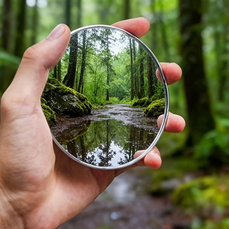 Round Convex Mirror Travel Selfie Photo Props High-Definition Mirror Portable Makeup Mirror Handheld Photography Mirrors