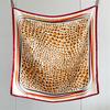 European and American leopard print small square scarf 61cm satin satin silk scarf casual headscarf headband Ali International Station