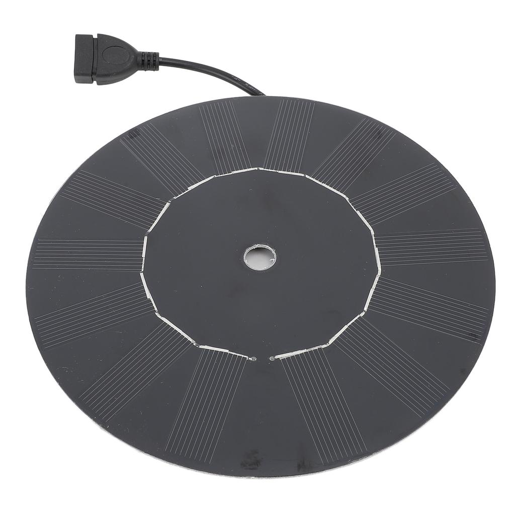 5W Round Solar Panel Monocrystalline Silicon Solar Panel Charger Portable Silent Solar Battery