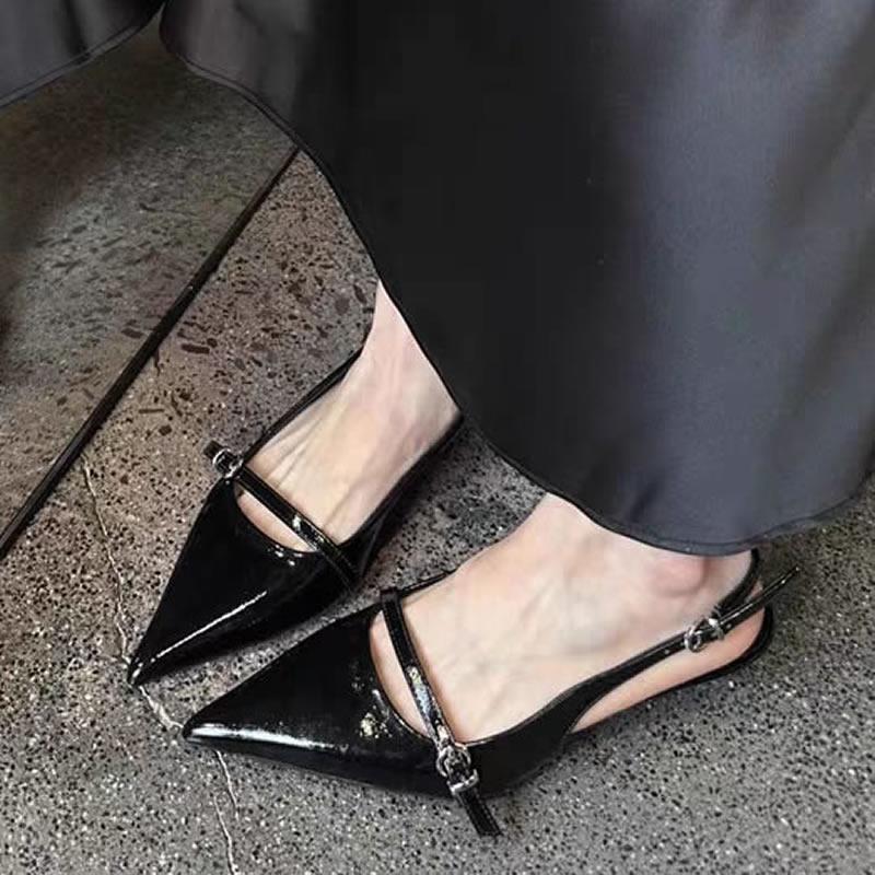 Summer Women's Sandals 2025 New Gothic Style Fashion Women Low Heels Retro Office Women Cool Non-slip Comfortable Large Size
