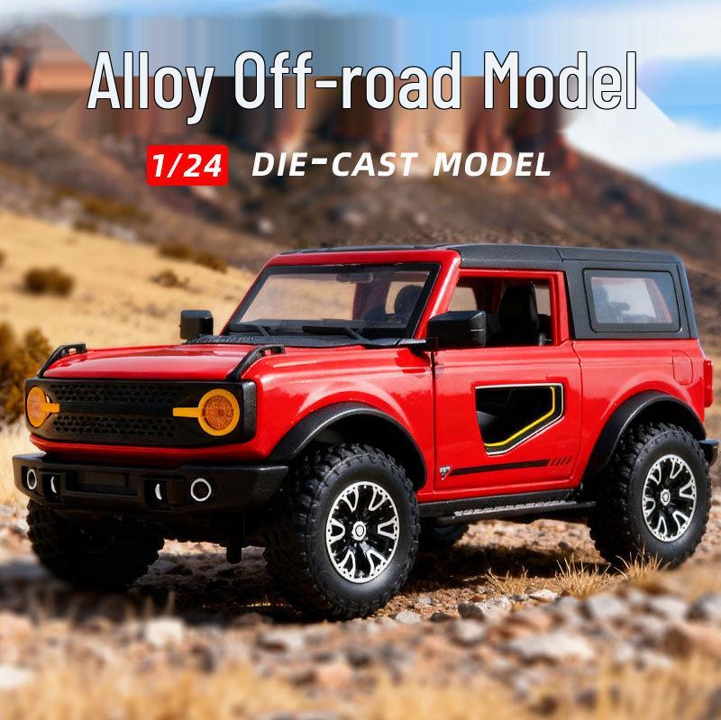 1/24 Alloy Off-Road Vehicle Model Pull-Back Toy with Sound & Light
