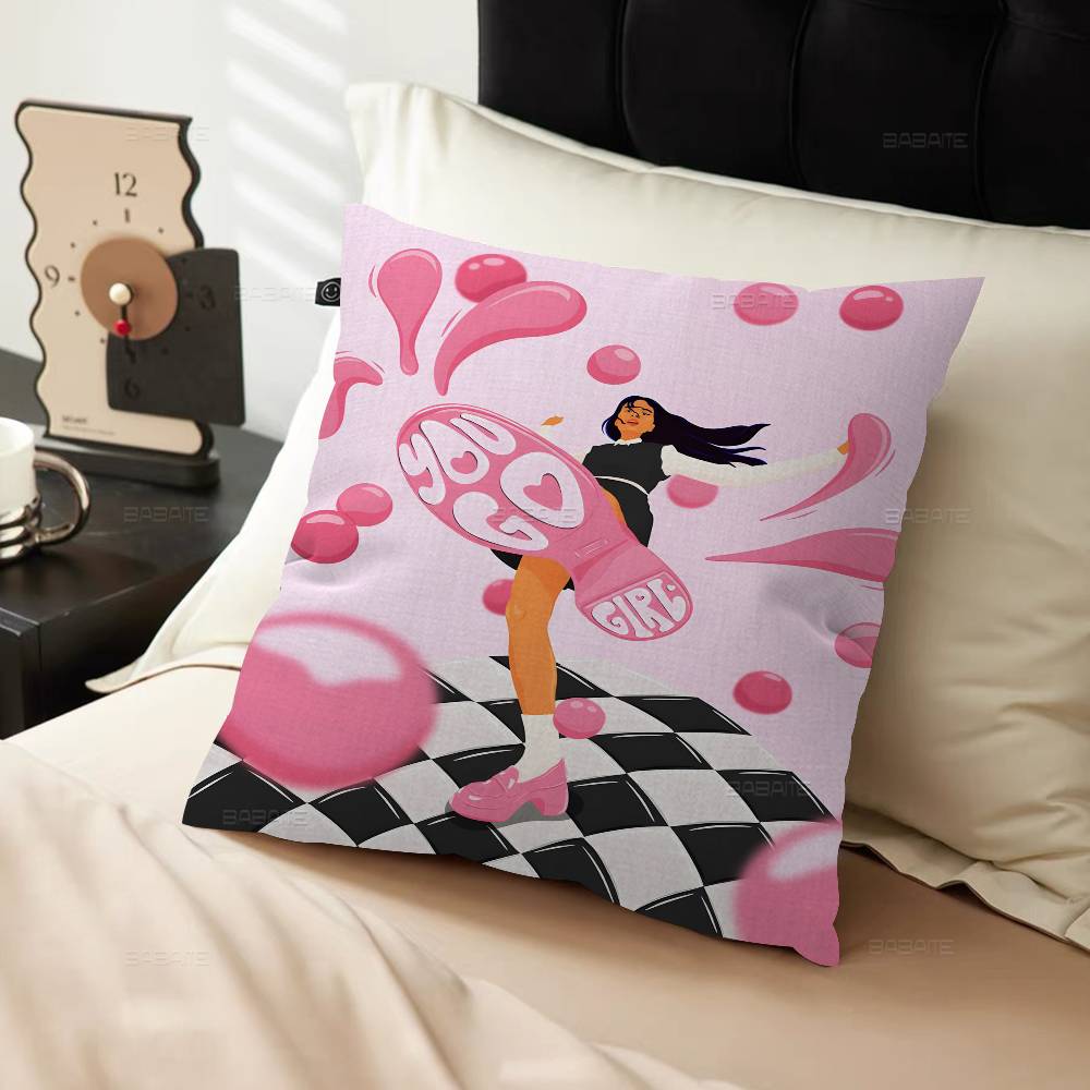 Feminist Fashion Art Pink Girl Cushion Cover Decorative Pillow Sofa Home Decor case pillow cases