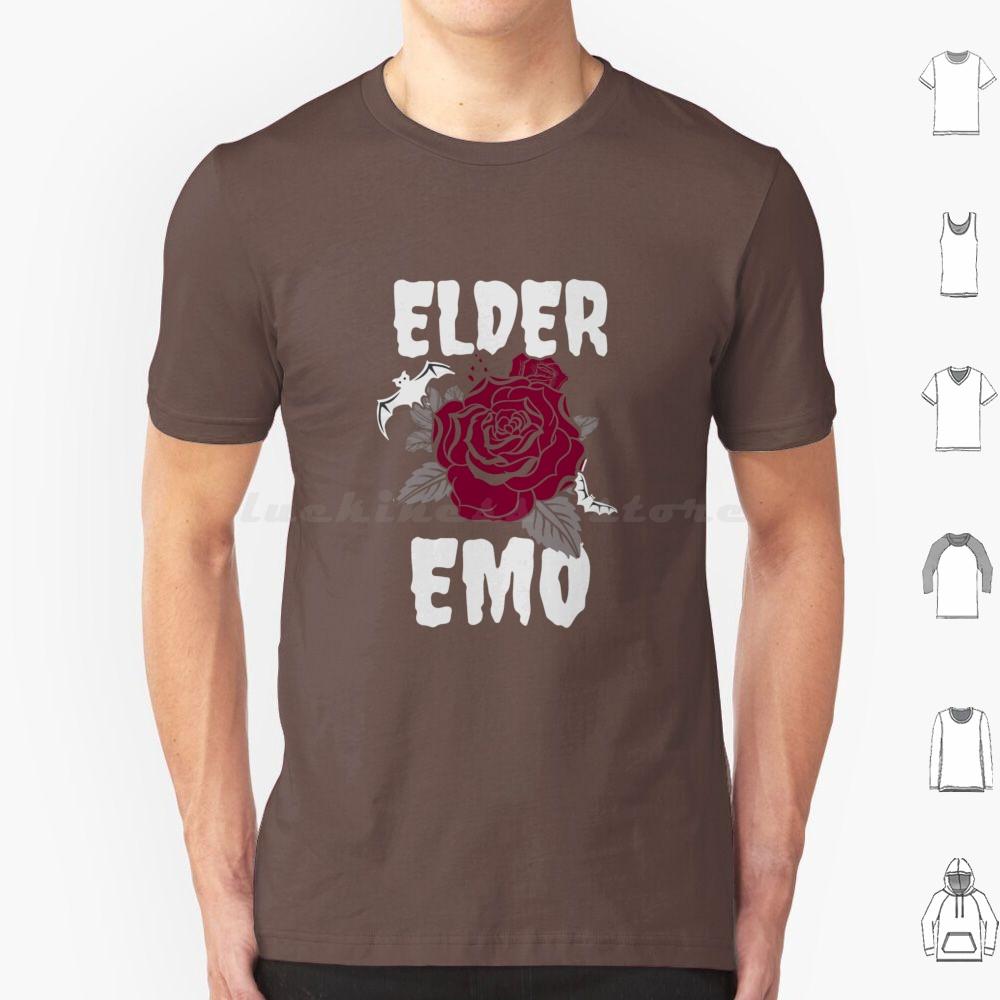 Elder Emo T Shirt 6xl Cotton Cool Tee Elder Emo Emo Goth Elder Skull Pop Punk Emo Band Still Emo Funny Elder Emo Punk Black