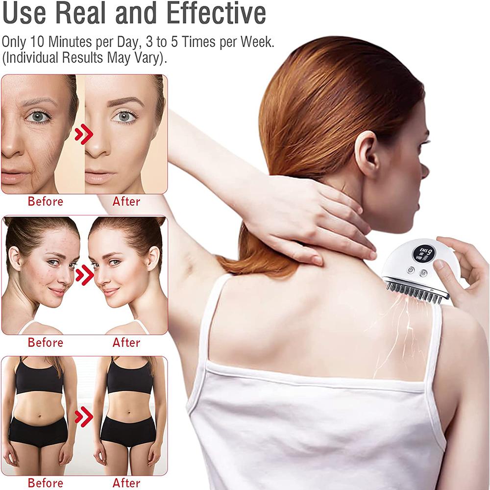 Electric Scalp Massager Gua Sha Tool with 9 Power Strength and 4 Modes