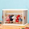 Foldable Doll Wardrobe Storage Box 15/17cm Doll Clothes Dustproof Organizer Closet With10 Hangers and Display Shelf