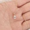 1CT 2CT Solitaire Moissanite Pendant Necklace for Women Pear/Oval/Marquise/Emerald Cut Lab Diamond S925 Silver Necklaces Jewelry