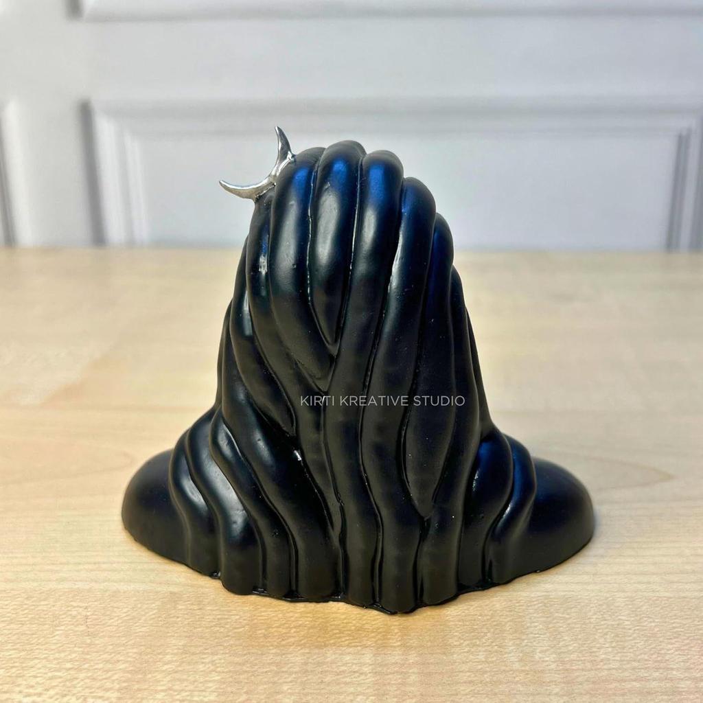 Adiyogi Shiva Statue für Armaturenbrett Adiyogi Shankara für Heim- & Bürodeko/Diwali Geschenkartikel (Packung mit 1) Schwarz