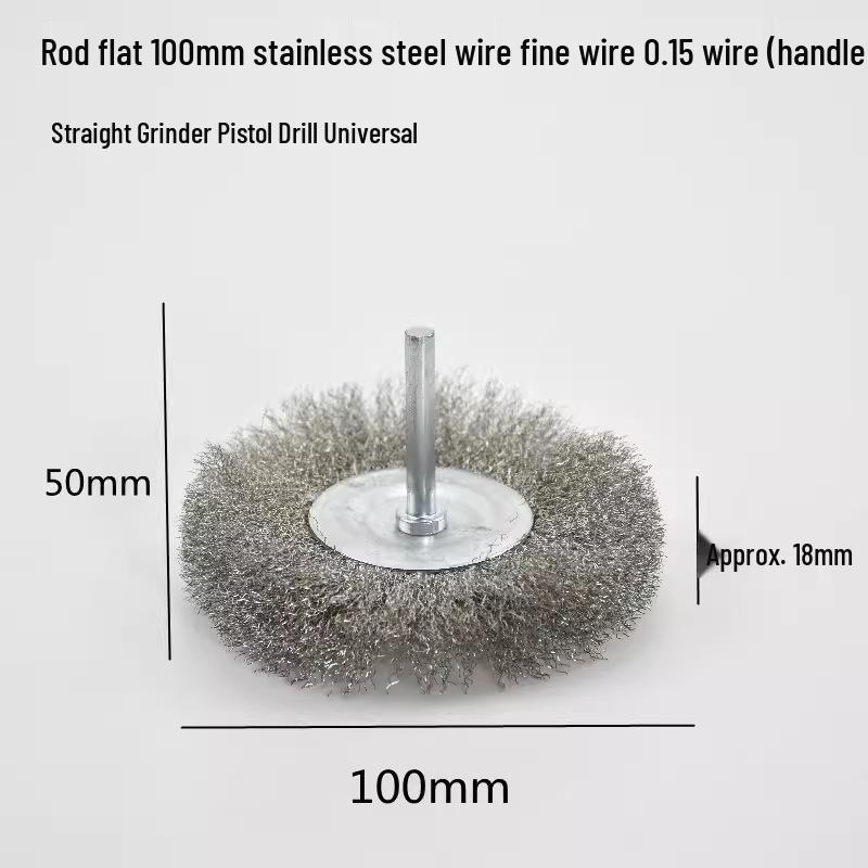 Stainless Steel Wire Brush for Rust Removal, Grinding, and Polishing – T-Type with 6mm Handle for Metal, Wood, and Root Carving Applications.