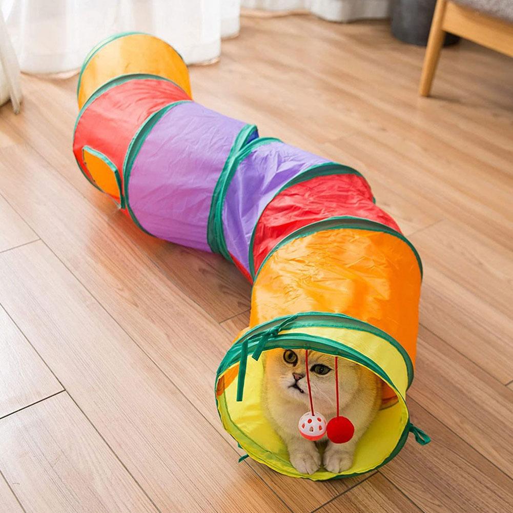Pet Cat Tunnel Toys Foldable Pet Kitty Training Interactive Fun Toy For Cats Rabbit Small Animal Play Tunnel Tube
