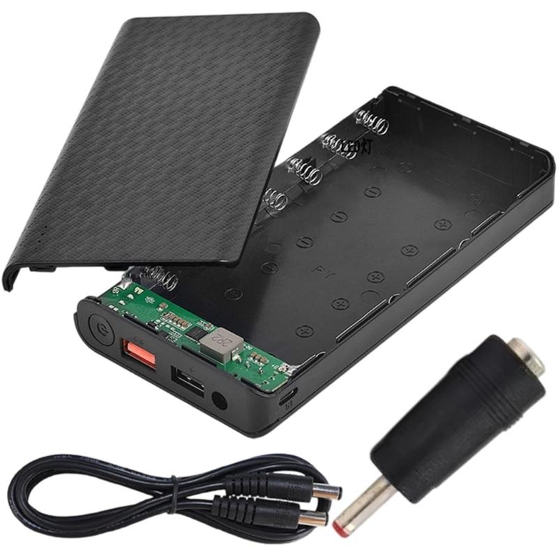 Removable Battery Case Battery Holder Rechargeable Batteries Storage Box Detachable Mobile Power Module ABS Texture
