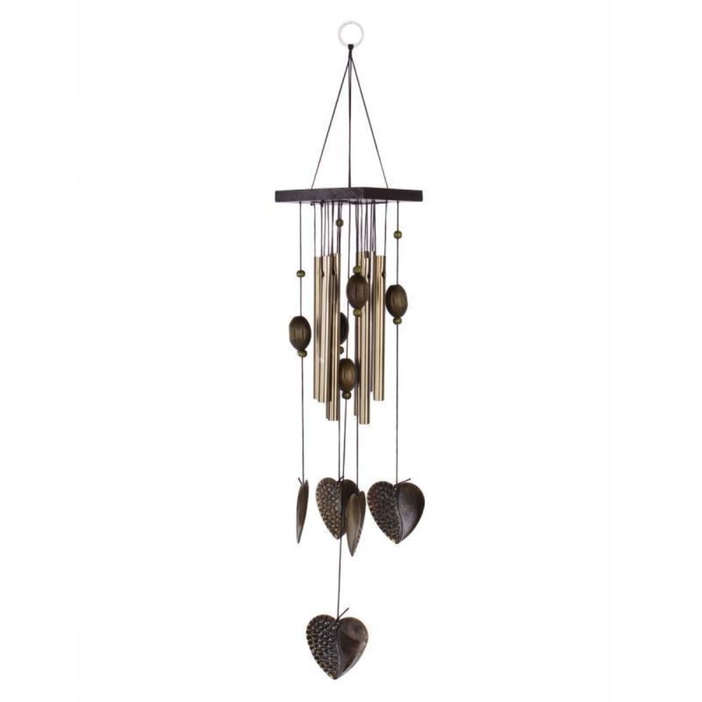 Decor Feng Shui Decoration Crisp Sound Heart Pendant Wind Chimes Windbells Yard Hanging Ornament