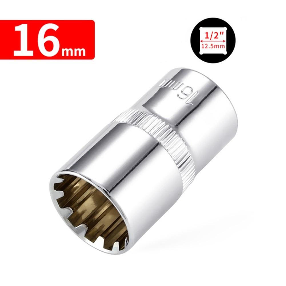 Kurzer Innensechskantkopf, 8–32 mm, verchromt, Chrom-Vanadium-Stahl