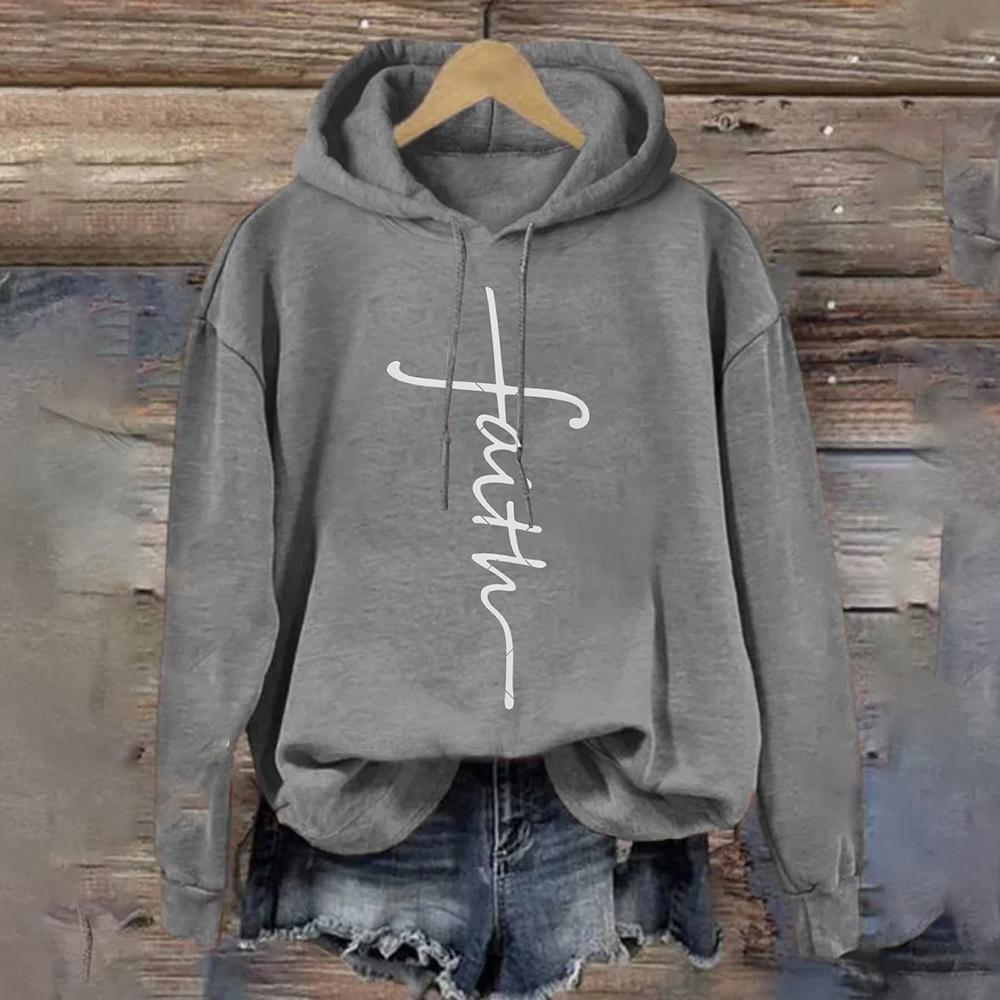 Художественные шрифты Крестообразный узор Дизайнерская женская толстовка с капюшоном Модные тенденции Женские толстовки Осень/Зима Уличные топы Свободная одежда Y2K 6XL