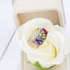 Classic Geometric  Silver Color Stackable Round Multicolor AAA Zircon Rainbow Rings for Women Best Lover Gift