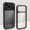 Luxury Burgundy Clear Phone Case For iPhone 17 18 Pro Max 17 18Pro Metal Buttons Skin Feel AI Touch Shockproof Protective Cover