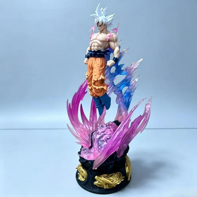 Figura de anime de dragón de 25 cm, Goku Ultra Instinto Super Saiyan, estatua de PVC, modelo de adorno, colección de juguetes de regalo.