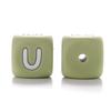 10Pcs 12mm Sage Silicone Alphabet Letter Beads 26 English Letter Baby Name Beads Teething Pacifier Chain Silicone Baby Teether