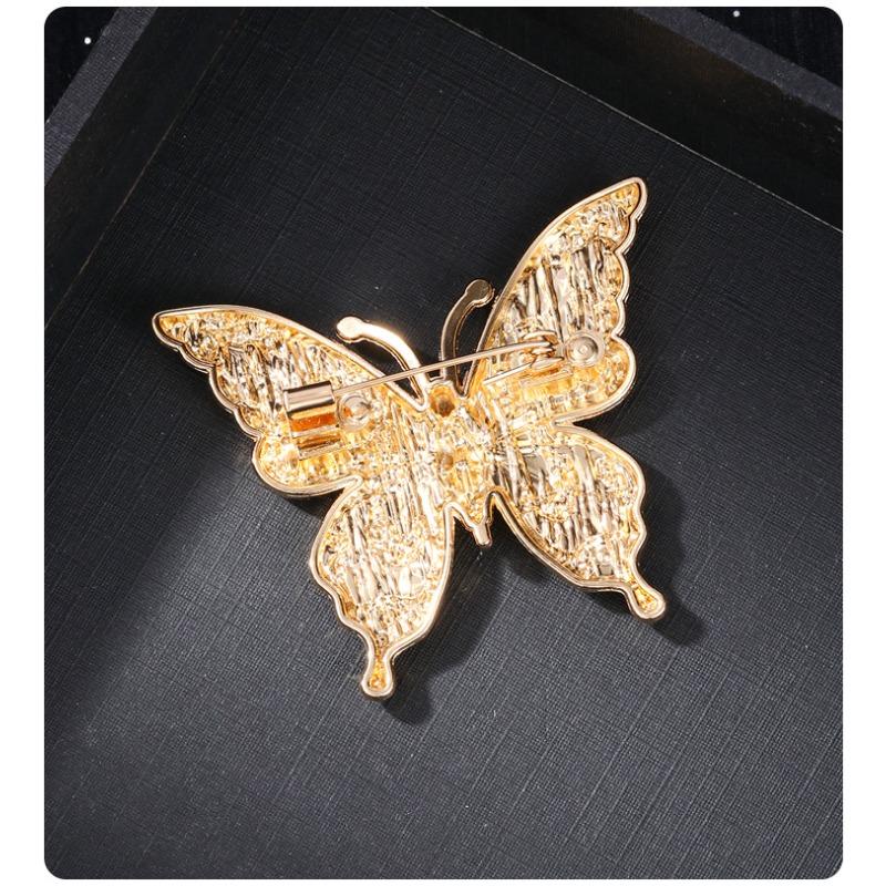 High end enamel, painted butterfly brooch, women's fashion, drip oil inlaid with diamonds, Christmas gift, Stocking stuffers, Valentine's Day gift