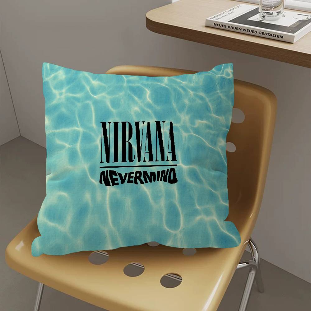 A-N-Nirvana-Rock Band Pillow Cover Sofa Cushion Cover Home Room Decoration Children Gift