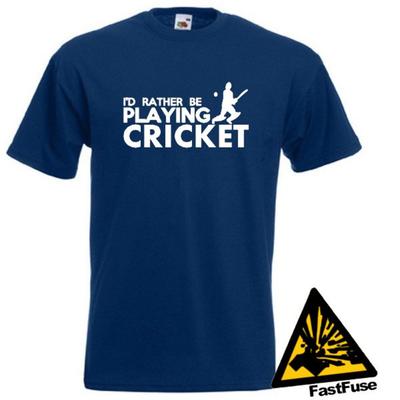 Ich wäre lieber beim Cricketspielen T-Shirt Witz Lustiges T-Shirt T-Shirt Klassisches T-Shirt