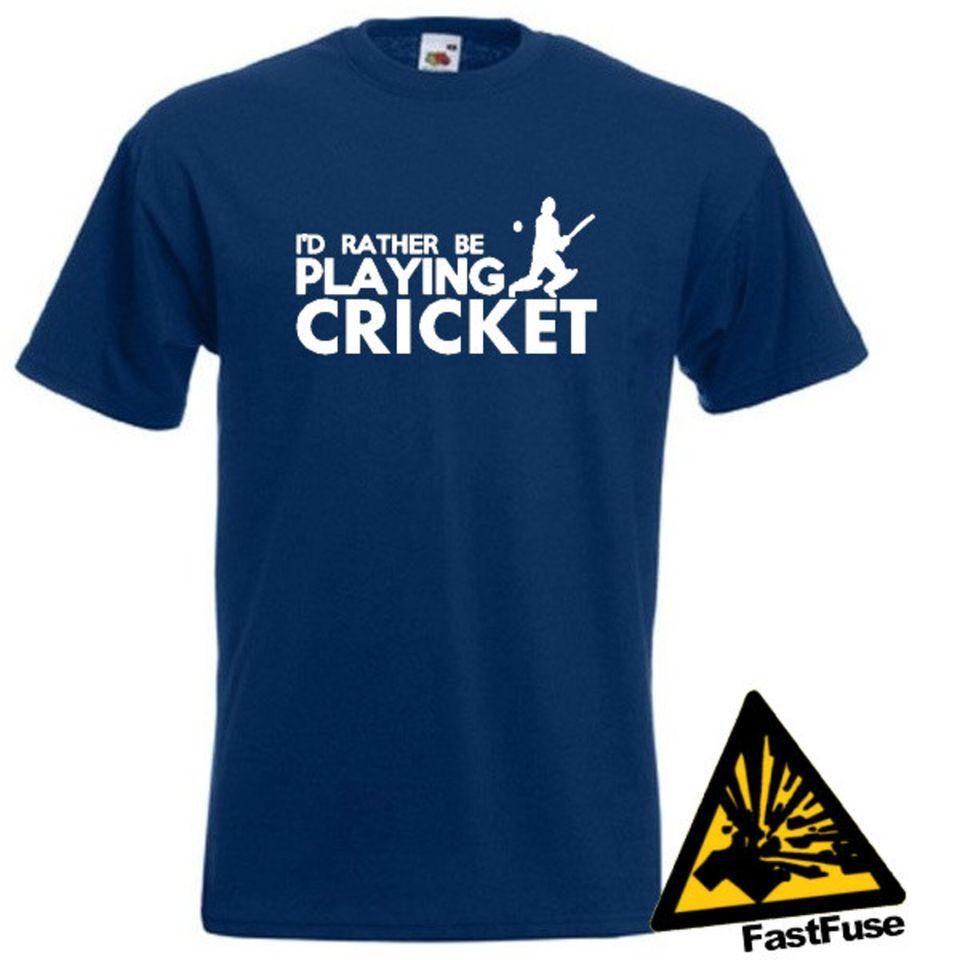 

I d Rather Be Playing Cricket T-Shirt Joke Funny Tshirt Tee Shirt Classic T-shirt S