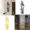 Removable Mirror Surface Wall Sticker Self Adhesive Wall Art Flower Mirror Sticker  Bedroom
