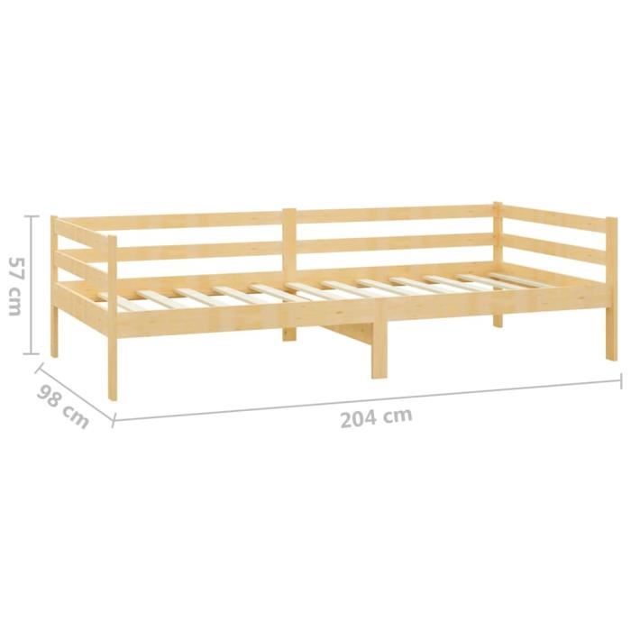 VidaXL Lit de repos avec tiroirs 90x200 cm Bois de pin massif 3083674