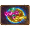 Vintage Posters Cocktail Tin Sign Plaque Metal Sign Plate Decoration Wall Art Home Decor For Bar Pub Club Man Cave Iron Painting