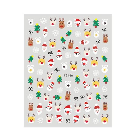 Wykwintne naszywki na paznokcie Wzory świąteczne Różne style Zrób to sam