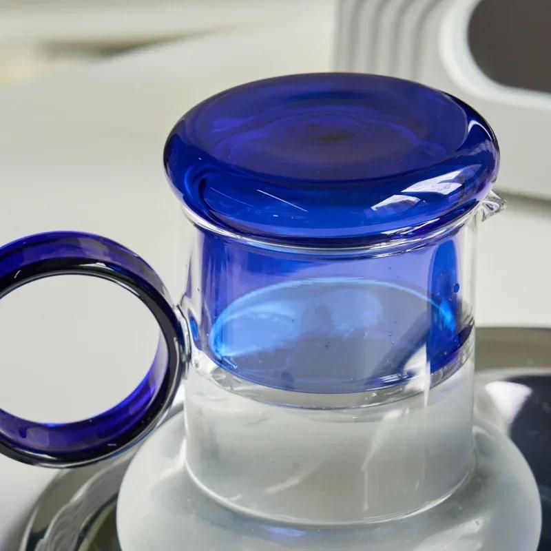 Glass Pitcher with Cup Lid Kettle Glass Set Teaware Teapots Pitcher Water Filters Water Jug Water Carafe Glass Bottle